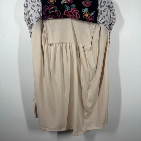 Savanna Jane Dress Women S Animal Print Embroidery Pink Spring Bohemian Shift - Picture 6 of 8